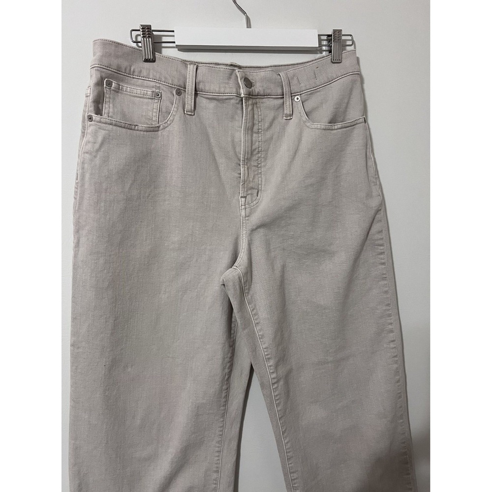 Madewell Light Gray The Perfect Vintage Wide-Leg Crop Jean Size 31 - Picture 4 of 9